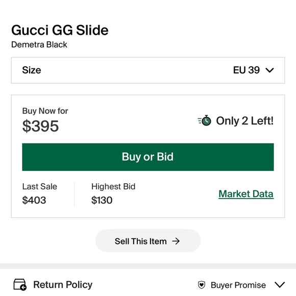 Women’s Auth Gucci GG Slide Sandals Size 8.5/9 Euro 39 Demetra Black - Picture 12 of 12